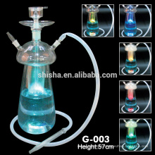 cristal cachimba del shisha de la venta por mayor arte con LED